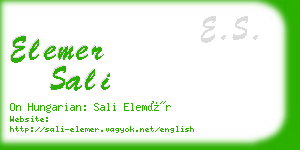 elemer sali business card